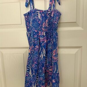 Lilly Pulitzer Blue and Pink Sail Boat Patterned Dress